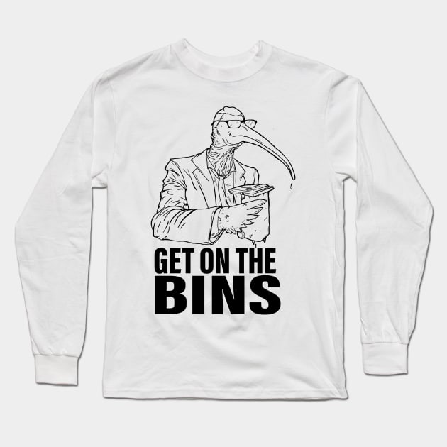 Get on The Bins Long Sleeve T-Shirt by LukeRosenbergCreative